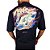 Camisa Approve Oversized Blur Dog Masculina Preto Rosa Azul - Imagem 2
