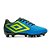 Chuteira Umbro Campo Warskin Infantil Azul, Limão e Preto - Imagem 1