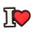 Jibbitz Crocs I Love Vermelho/Branco - Imagem 1