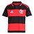 Camisa Adidas CR Flamengo Infantil 26 I Preto, Vermelho - Imagem 1