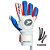 Luva Poker Goleiro Profissional Ortho Vulcan Branco Azul - Imagem 3