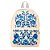 Mini Mochila Farm Borogodó Porcelain Off White e Azul - Imagem 1