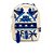 Mini Mochila Farm Borogodó Tropical ETC Off White e Azul - Imagem 1