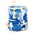 Mochila Farm Cooler Hibisco do Mar Off White e Azul - Imagem 2