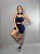 Conjunto Fitness Top/Shorts Azul Marinho - Imagem 1