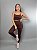 Conjunto Fitness Top/Legging Marrom Chocolate - Imagem 1