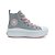 Tênis Converse Kids Chuck Taylor All Star Move Cinza claro e Rosa horizonte - Imagem 1