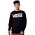 Casaco Moletom Vans Classic Crew II Masculino Preto Branco - Imagem 1