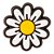 Jibbitz Crocs Margarida Amarelo/Branco - Imagem 1