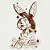 Camisa Thug Nine Bunny Masculina Off White/Marrom - Imagem 3