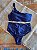 Conjunto Biquini Fato Básico Ombro Único Aviamento Azul - Imagem 1