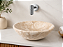Cuba Pia Redonda 34cm Lavabo Mármore Travertino Bege Bahia - Luxo Natural - Imagem 1