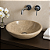 Cuba Pia Redonda 34cm Lavabo Mármore Travertino Bege Bahia - Luxo Natural - Imagem 1
