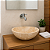 Cuba Pia Redonda 28cm Lavabo Mármore Bege Bahia - Luxo Natural - Imagem 1