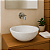 Cuba Pia Redonda 28cm em Mármore Bianco - Luxo Natural para Lavabo - Imagem 1