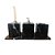 Kit Acessório para Banheiro em Mármore Preto Exótico - Luxo Natural - Imagem 2