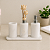 Kit Acessório para Banheiro em Mármore Bianco - Luxo Natural - Imagem 1