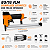 Grampeador Pneumático Automático 80/16 VLM Trilho Estendido Capacidade 300 Grampos Uso Industrial Profissional - Imagem 2