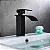 TORNEIRA BANHEIRO LAVABO MONOCOMANDO MISTURADOR CASCATA BICA BAIXA PRETO BLACK FOSCO - Imagem 3