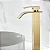 TORNEIRA BANHEIRO LAVABO COM MISTURADOR MONOCOMANDO CASCATA BICA ALTA DOURADA ESCOVADA - Imagem 2