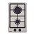 Cooktop a Gás em Aço Inox com Acendimento Automático 2 Bocas Tramontina Dominó - Bivolt - Imagem 1