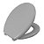 Assento Sanitário Oval Universal Almofadado Astra - Cinza - Imagem 1