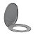 Assento Sanitário Oval PP Tigre Suavit Almofadado - Cinza - Imagem 1