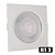 Kit Spot LED 7W Embutir Quadrado - Branco Quente - 5 un - Imagem 1