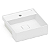 Cuba de Semiencaixe com Mesa Roca Terra 40 x 40 cm T10 - Branco Fosco - Imagem 1