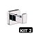 Kit 2 Cabides Toalha Omega Premium Cromado - Imagem 1