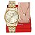 Relógio Feminino Mondaine Dourado Pequeno 32608LPMKDE1K4 + Colar e Brincos - Imagem 1