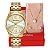 Relógio Feminino Mondaine Dourado Pequeno 32606LPMKDE1K4 + Colar e Brincos - Imagem 1
