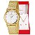 Relógio Feminino Champion Texturizado Mini Dourado CF24091H + Colar e Brincos - Imagem 1