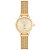 Relógio de Pulso Feminino Pequeno Condor Dourado CO2035NCY/K4X Colar e Brincos - Imagem 7