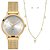 Relógio de Pulso Feminino Condor Dourado CO2035NDP/K4K Colar e Brincos - Imagem 7