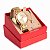Relógio de Pulso Feminino Mondainde Dourado Analógico 32598LPMKDE1K1 Colar e Brincos - Imagem 7