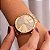 Relógio de Pulso Feminino Mondainde Dourado Analógico 32598LPMKDE1K1 Colar e Brincos - Imagem 4