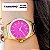 Relógio Feminino Champion Dourado Rosa Analógico CN29410E + Bolsa Clutch - Imagem 2