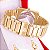 Kit Relógio Champion Feminino Digital Dourado Espelhado Colar Brincos CH40086B - Imagem 9