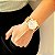 Relógio Feminino Champion Analógico Dourado Mesh CN25814E Kit Colar e Brincos - Imagem 2