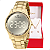 Relógio Feminino Champion Dourado Espelhado Digital CH48019B Kit Colar e Brincos - Imagem 1