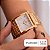 Relógio Champion Feminino Quadrado Dourado CN25369W + Colar e Brincos - Imagem 2