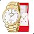 Kit Relógio Champion Feminino Dourado Analógico CN29025W Colar e Brincos - Imagem 1