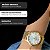Relógio Feminino Champion Analógico Dourado Pulseira Mesh CN24093B Colar e Brincos - Imagem 3