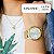 Relógio Feminino Champion Analógico Dourado Pulseira Mesh CN24093B Colar e Brincos - Imagem 2