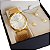 Relógio Feminino Champion Analógico Dourado Pulseira Mesh CN26019B Colar e Brincos - Imagem 1