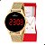 Kit Relógio Champion Feminino Dourado Digital Led Vermelho CH40133V Colar e Brincos - Imagem 1