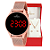 Relógio Champion Feminino Rosê Digital Led Vermelho CH40133P Kit Colar e Brincos - Imagem 1