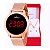 Relógio Champion Feminino Rosê Digital Led Vermelho CH40106Z Kit Colar e Brincos - Imagem 1