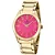 Relógio Feminino Dourado Champion Analógico Rosa Prova D'agua CN29409J Colar e Brincos - Imagem 6
